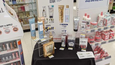 Walgreens P&G 'Beauty Must-Haves' Table Display
