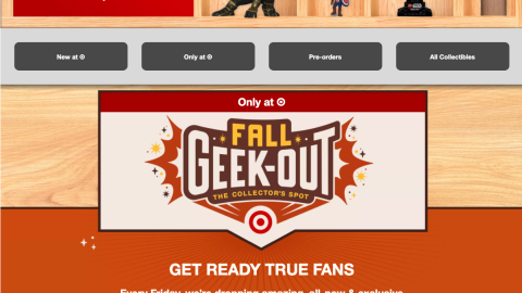 Target 'Fall Geek-Out' Web Page